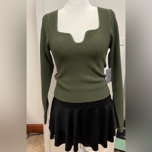 NSR Long Sleeve Ribbed Knit Shirt